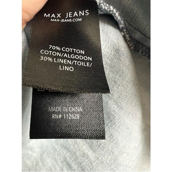 Max Jeans Jean Jacket Denim Blue Cotton Casual Comfy XS Cozy Fall Open Front - Picture 7 of 8